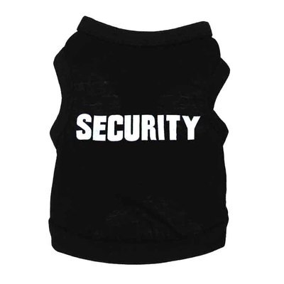 Security Pak Cosplay Hond Kleren Zwarte Elastische Vest Puppy T-shirt Jas Accessoires Kleding Kostuums Pet Kleding Voor Honden Katten: XS