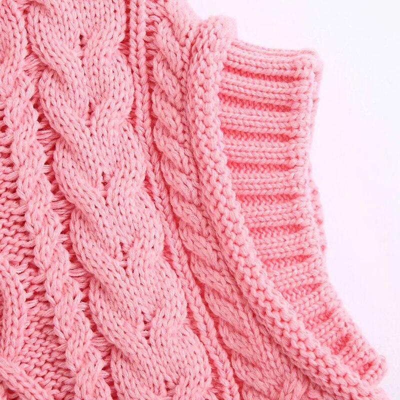 Fandy lokar søde o-hals sweatere kvinder criss cross sweater kvinder ærmeløse pullover sweatre kvindelige damer dvs.