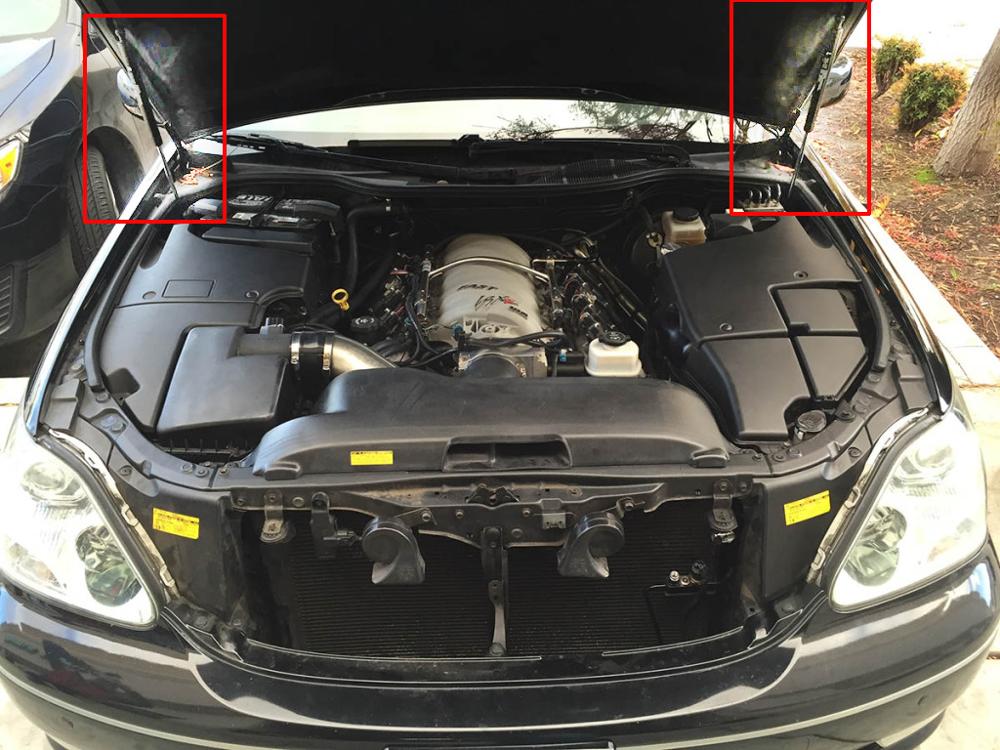 Carbon fiber voor LEXUS LS430 Sedan 20012006 2 STUKS voor hood