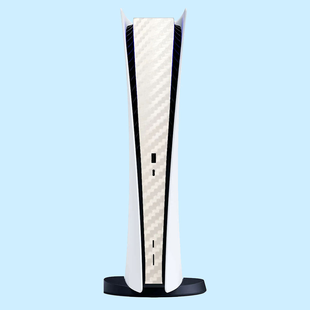 1 Stuk Voor Ps5 Middelste Zijbescherming Sticker Voor Playstation 5 Ps5 Spelcomputer Skin Stickers Sticker Cover Beschermende Film: Zilver