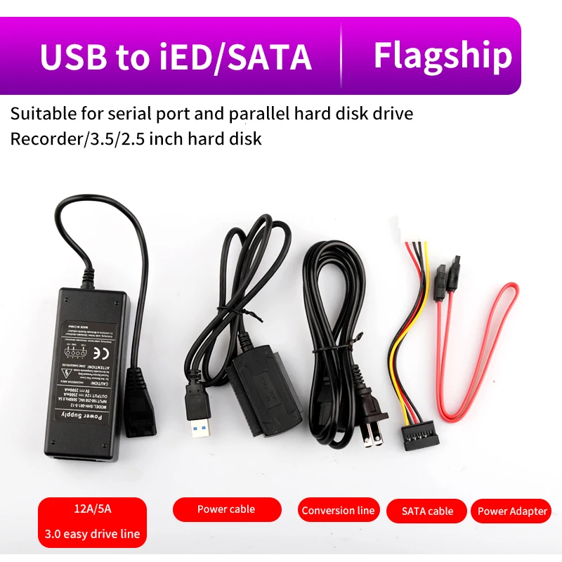 3 in 1 USB 3,0 2,0 zu ide Sata Adapter Konverter Sata 2,5 3,5 Zoll SDD Festplatte Festplatte Adapter kabel für PC Laptop Notizbuch: Blau