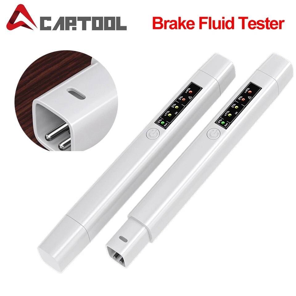 Brake Fluid Tester Accurate Oil LED Brake fluid Liquid Testing Pen With 5 Leds Universal Battery Test Indicator Pen