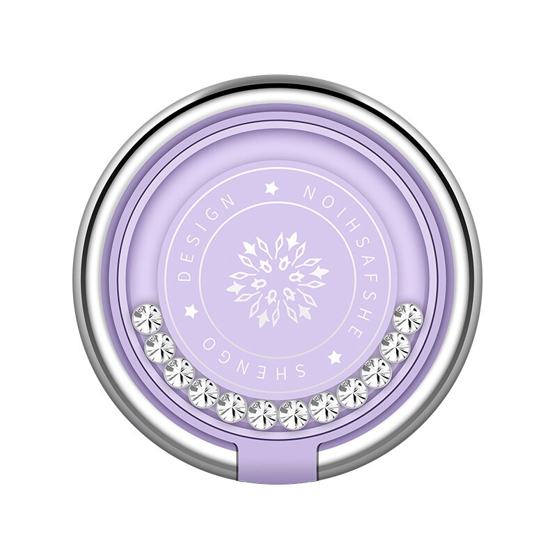 Luksusowy metalowy uchwyt na telefon komórkowy kształt zegara uniwersalny uchwyt magnetyczny do samochodu stojak akcesoria Ring Finger: A45-purple