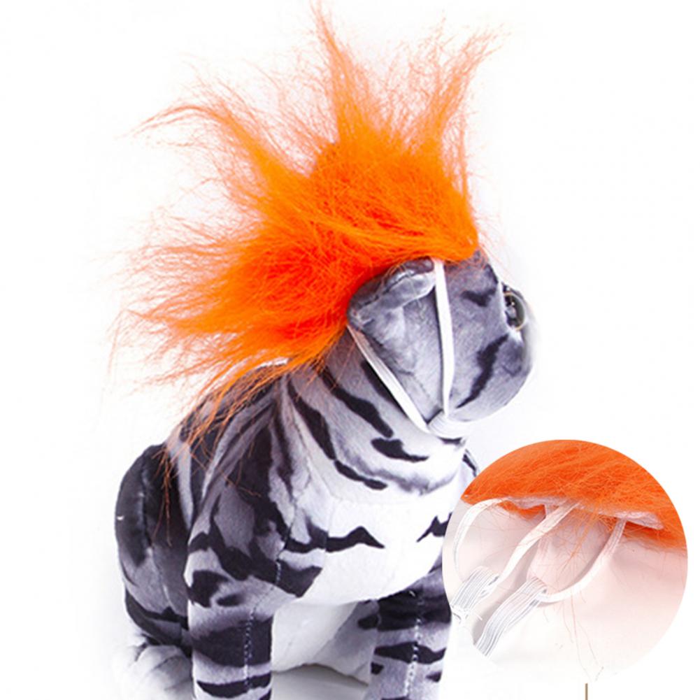Peluquín de pelo Artificial para de gato, tocado de pelo desordenado para perro, peluches creativos para peluca, accesorios para vestido de Labrador, suministros divertidos para Halloween