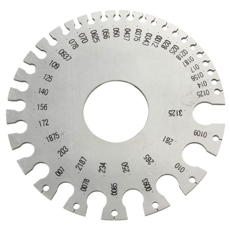 1 stk zeast rustfrit stål rund trådtykkelse måle gauge diameter gage værktøjer med taske populær omkostningseffektiv