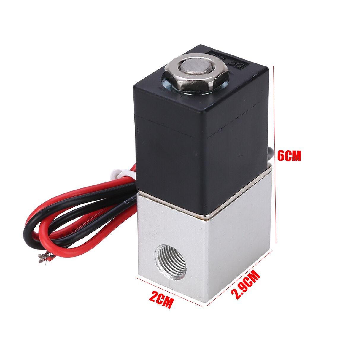 Électrovanne pneumatique 12V cc 1/8 "normalement fermée, vannes à 2 voies à dégagement rapide pour eau, Air, gaz, liquide