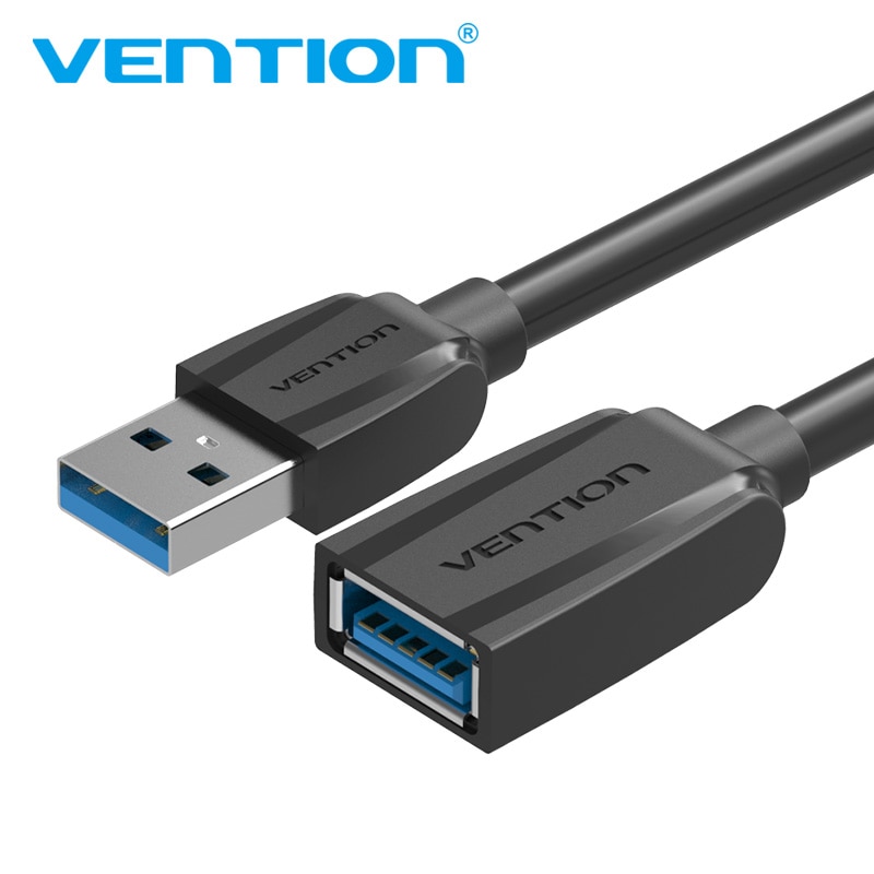 Vention-Cable USB 3,0 macho a hembra, Cable de extensión USB 2,0 de supervelocidad, extensor de datos, 0,5 m, 1m, 1,5 m, 2m, para ordenador y PC