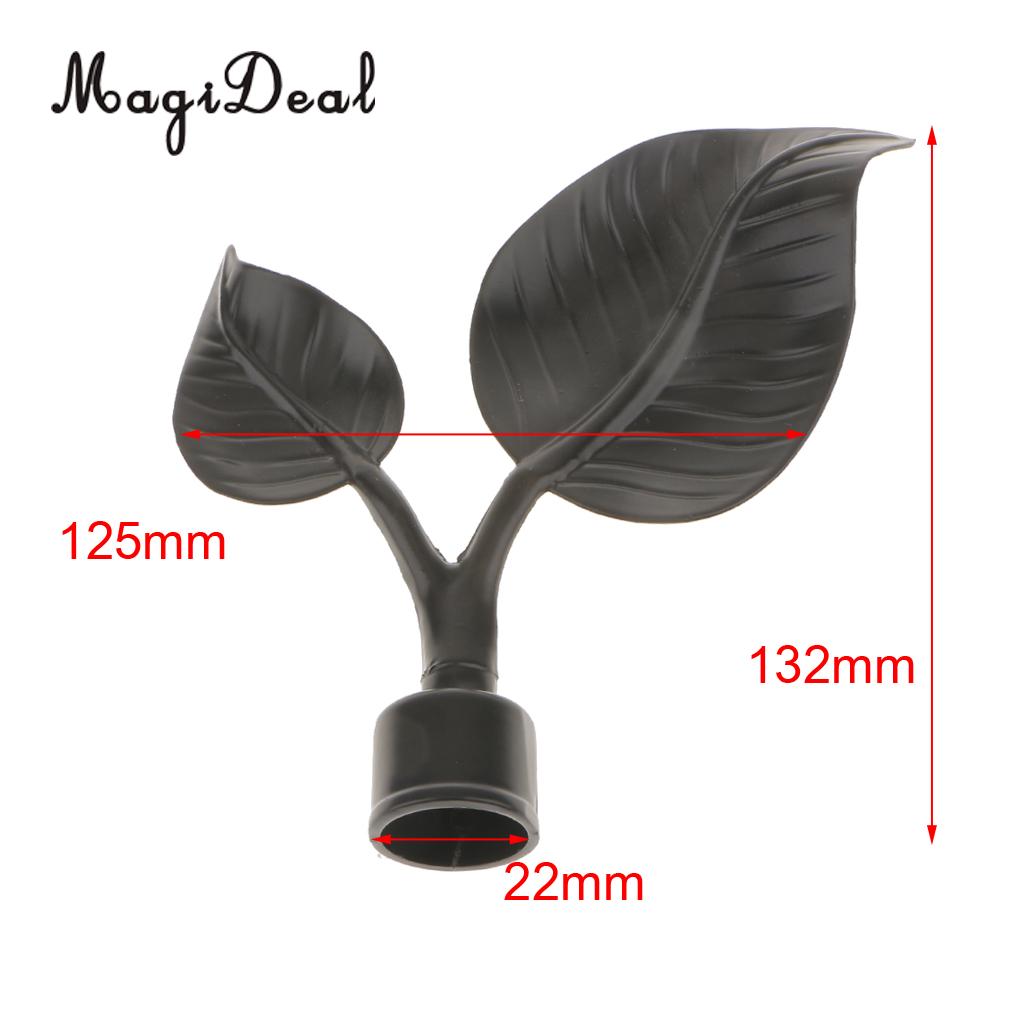 4pcs Window Curtain Rod End Drapery Rail Pole Head Cap fit 22mm Dia. Curtain Rods