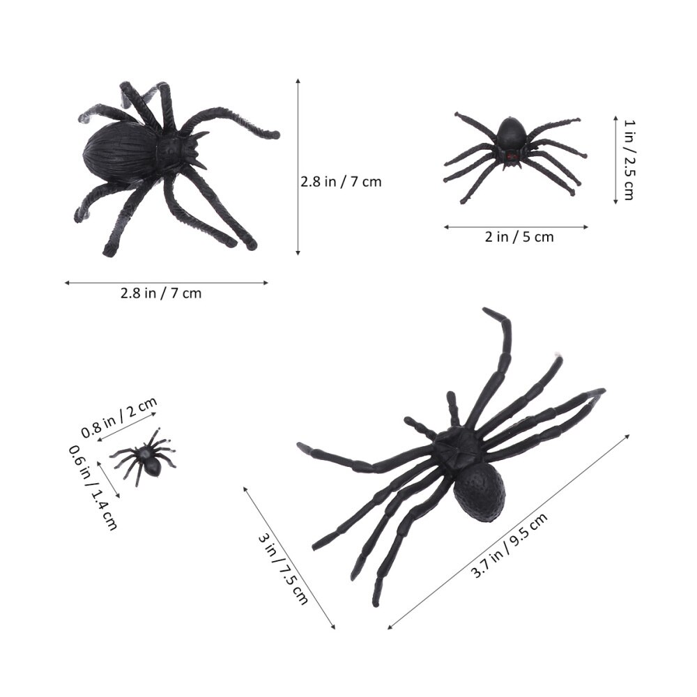 16pcs Spider Realistic Imitation Spider Horror Tricky Spider for Party and Bar