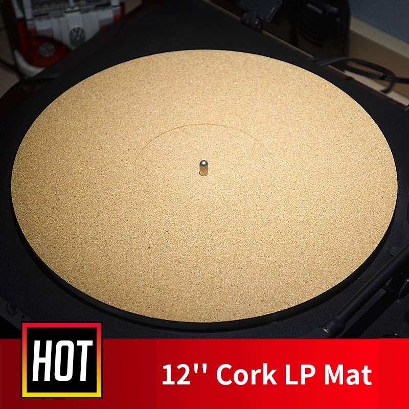 Cork LP Slip Mat Turntable Platter Mat for 12 inch LP Vinyl Record