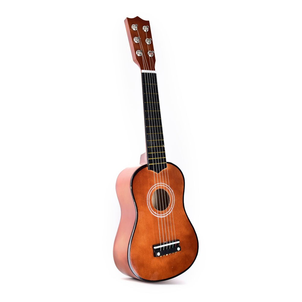 Ukulele 21 tommer ukulele sopran 6 strenge hawaiian gran basswood guitar strengeinstrument: Chokolade