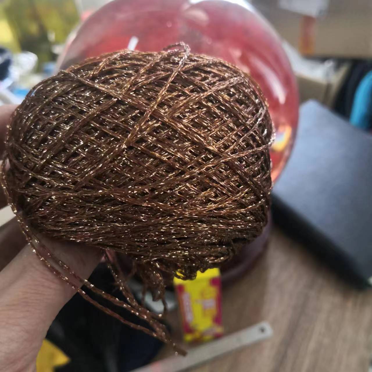 50 g/Knäuel, bunt, einzigartig, Gold, Silber, Wolle, Baumwolle, metallisch-Garn, Strang, Häkelfaden, Glitzer, handgewebte Basteltasche