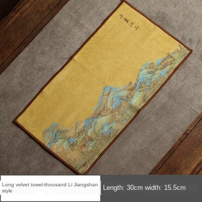 Serviette à thé en daim Zen, nappe de Table à thé, tisane en argile de Yixing absorbante de , tapis à thé Kung Fu: Tea towel7