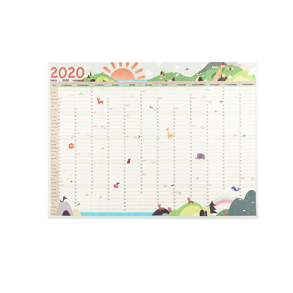 Blok Jaar Planner Dagelijkse Plan Papier Muur Kalender Met 2 Vel Eva Mark Stickers Voor Office School Thuis Agenda escolar: style D