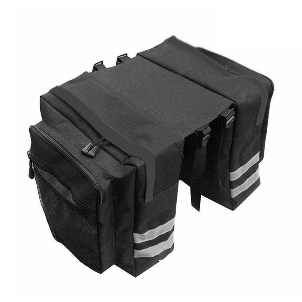 30 L Grote Capaciteit Fiets Achter Plank Zak Mountainbike Motorfiets Achter Fiets Achter Dubbele Zadeltas: black