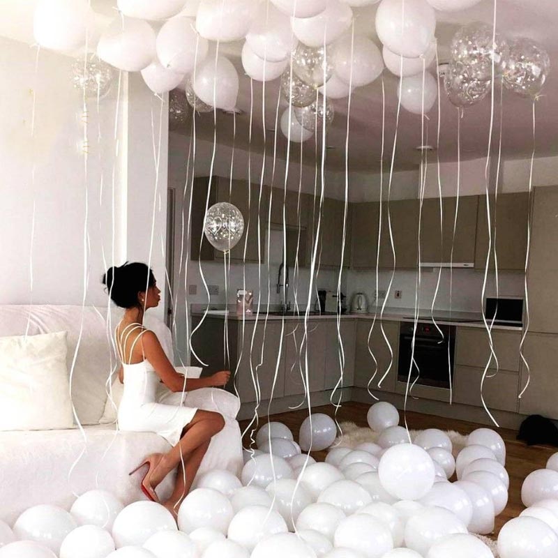 100/50 stk matte hvide latexballoner fødselsdag bryllupsfest dekorationer air helium balloner børn baby shower baloons  s6xn