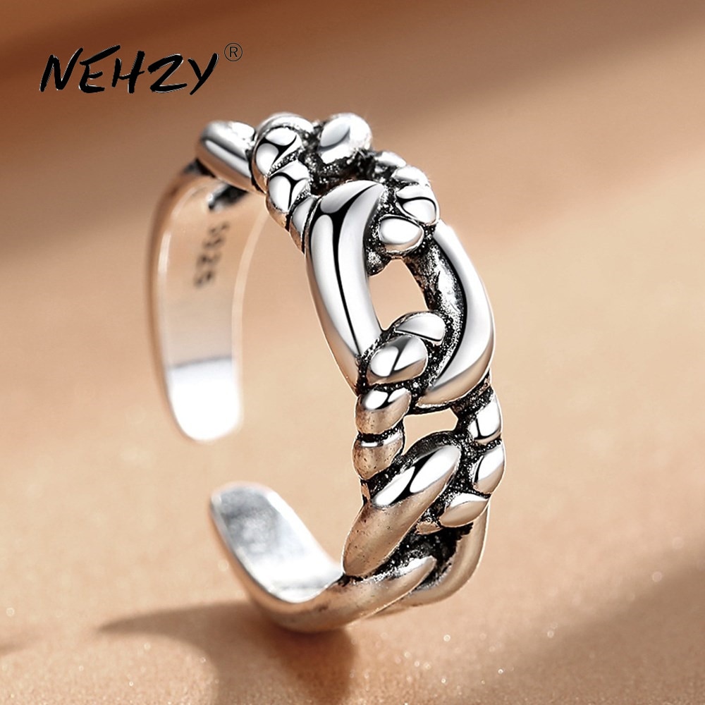 NEHZY 925 anello in argento sterling gioielli di moda donna retrò semplice Thai argento registrabile di vendita calda new hollow anello di alta qualità