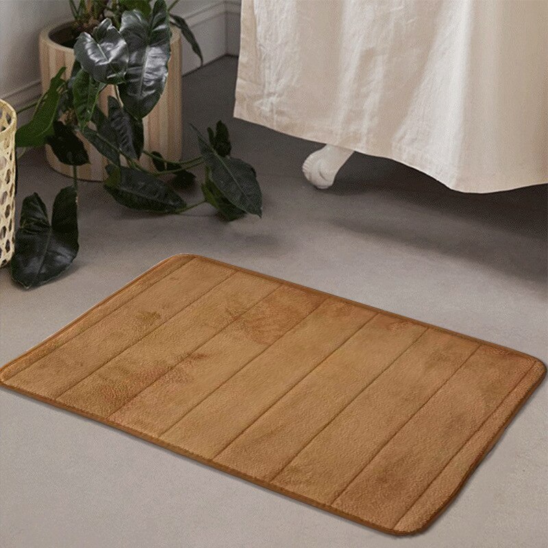 Speicher Schaum Schlecht matt für Schlecht Nicht Unterhose Bad Teppich Samt Dicke Weiche Komfortable Wasser Saugfähigen Waschbar Schnelle Trocknen Teppich: khaki / 50-80cm
