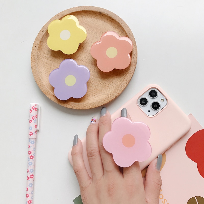 Epoxy Resin Universal Fresh And Lovely Flowers Foldable Grip Tok Bracket Mobile Phone Ring Bracket Mobile Phone Accessories