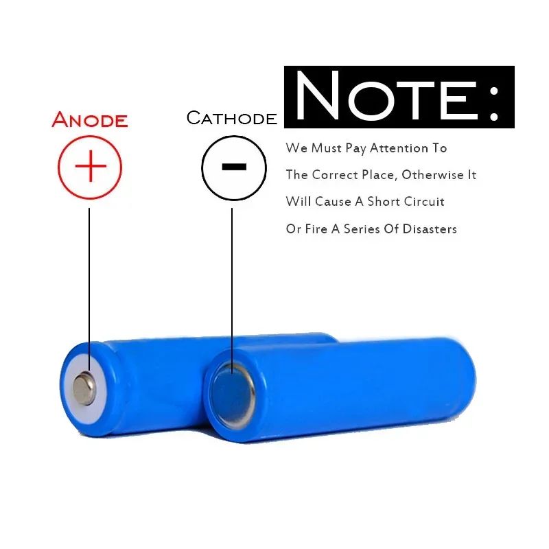 High-Capacity 18650 Rechargeable Battery 2000mAh 3.7V Li-Ion Battery for Flashlight Electric Doorbell Electric Toys