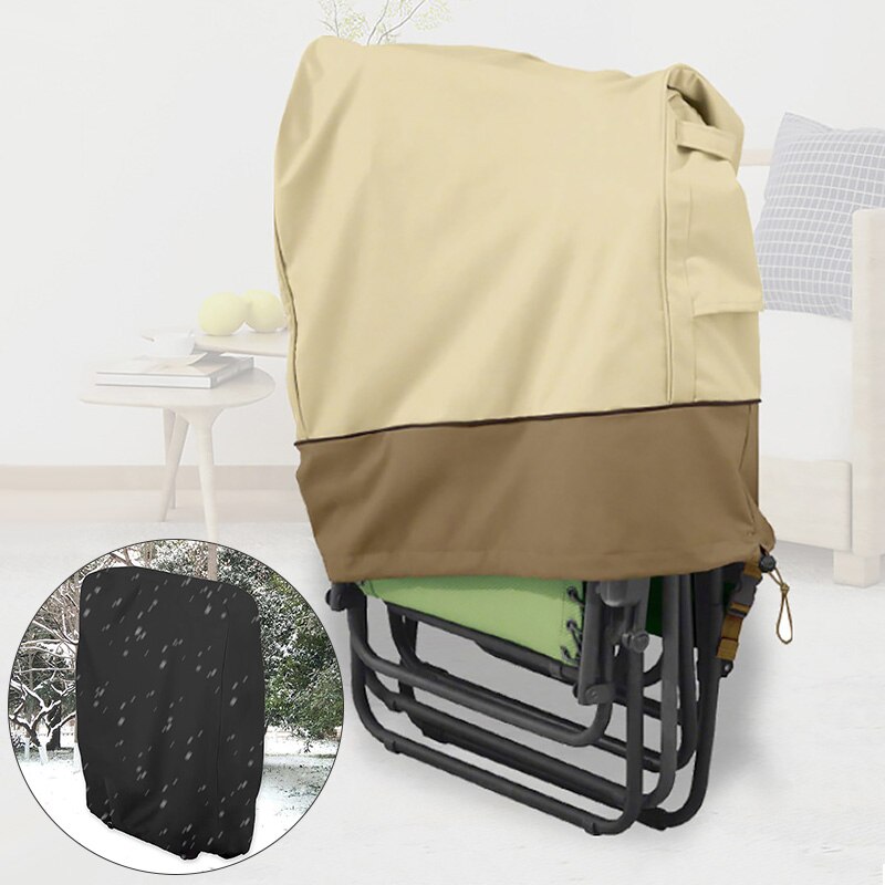 Draagbare, opvouwbare stoelhoes voor buiten met trekkoord, sneeuwbestendige en waterdichte hoes voor tuin en terras