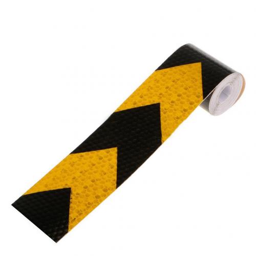 3m Arrow Marking Truck Car Reflective Safety Warning Conspicuity Sticker Tape: Black With Orange