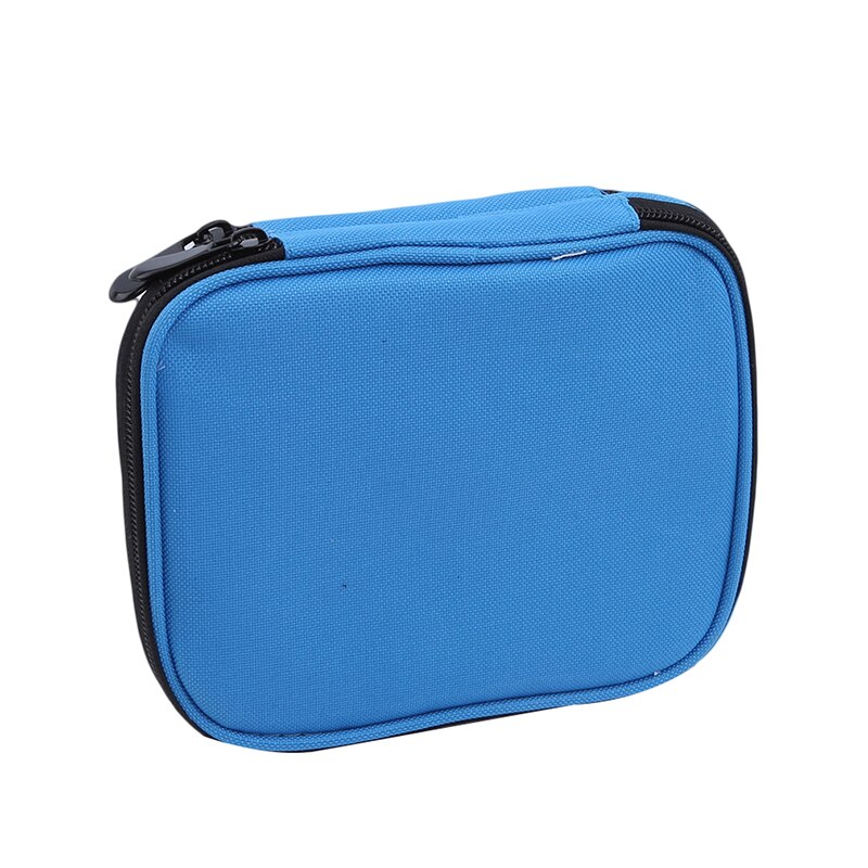 Crochet Hook Case Organizer Zipper Bag Web Pockets Various Crochet Needles Knitting Accessories Storage Tool Embroidery Tool Bag: blue