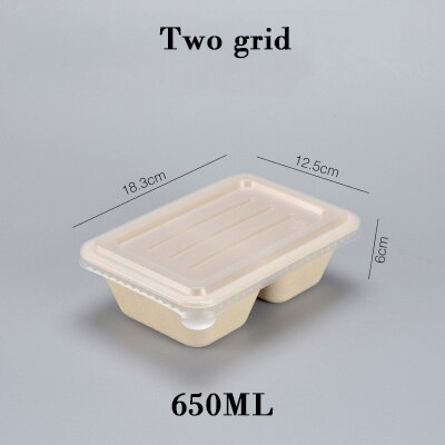 10 PCS Bento Box Eco-Friendly Lunch Box Food Container Disposable Pulp Microwavable Dinnerware Home Healthy Material Lunch Box