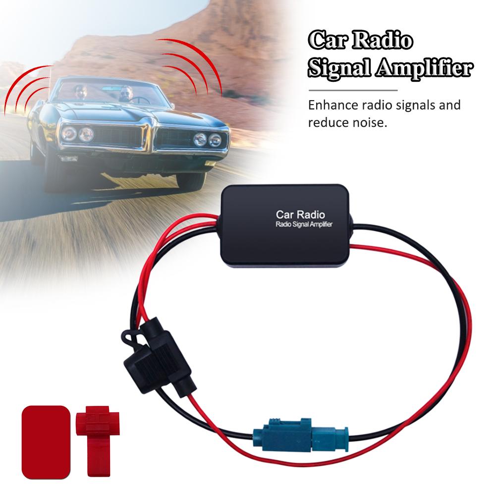 FM Signal Amplifier Car Radio Booster Car Radio Signal Amplifier With FAKRA II Interface Improves Reception Reduce Noise
