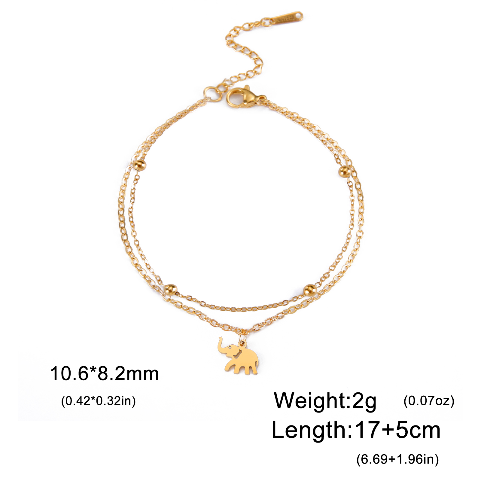 Teamer Roestvrij Staal Hond Paw Bedelarmband Bohemia Schattige Olifant Kat Hoofd Armbanden Voor Vrouwen Feest Sieraden Moeder 'S Dag Cadeau: Kobalt Violet