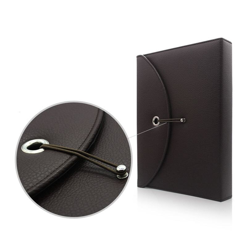 Expandable Portable Briefcase PU Leather Business File Organizer Bag A4 and Letter Size 13 Pockets(Brown)