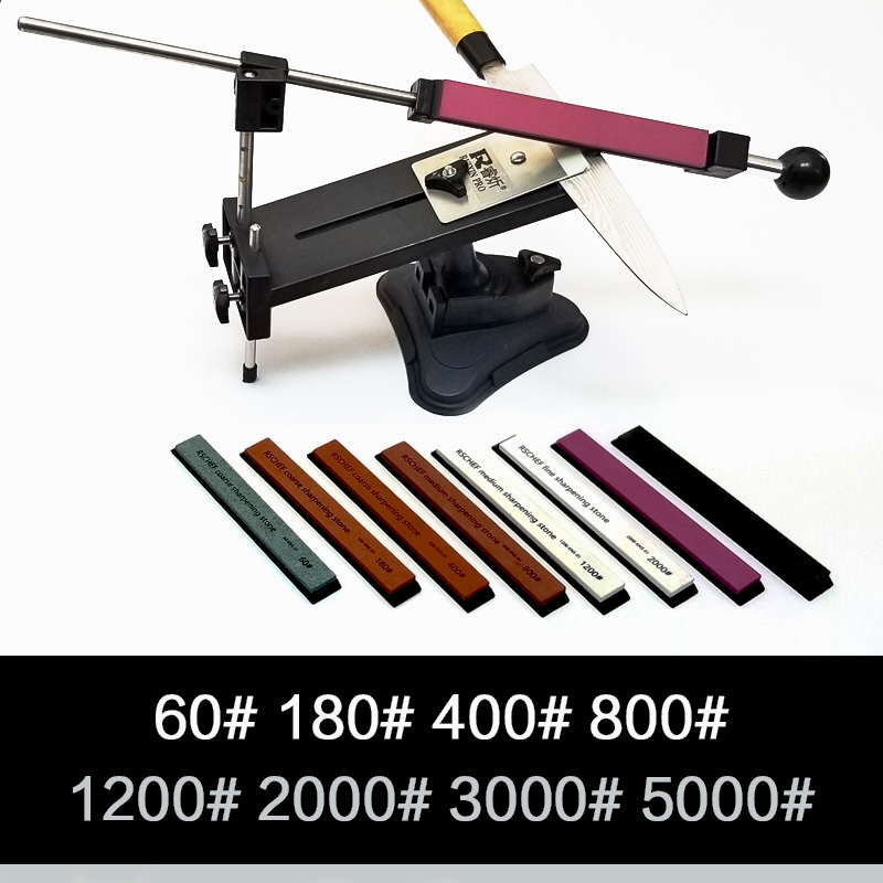RUIXIN PRO 400 800 1200 knife sharpening system knife sharpener sharpening stones grinding coarse and fine: fixed and 8 stones-A