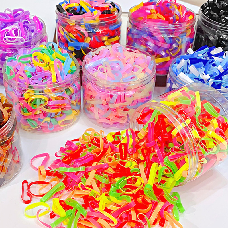 500 Uds. Bandas elásticas gruesas mejoradas para el cabello para mujeres y niñas, lazos para el cabello duraderos, bandas de goma no fáciles de romper, accesorios para el cabello