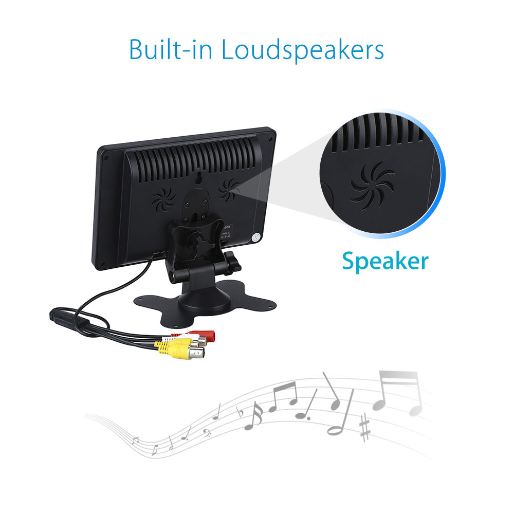 Eyoyo S701 7 "inch LCD Tft Monitor Display Video Audio BNC AV CVBS Ingang DC 12 V Voor Auto LCD TV DVR Ingebouwde Speaker