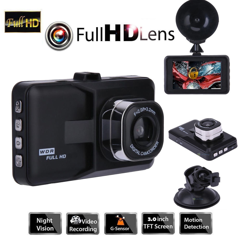3.0 "Lcd 1080P Auto Dvr Dash Camera Video Recorder G-Sensor 170 Graden Nachtzicht
