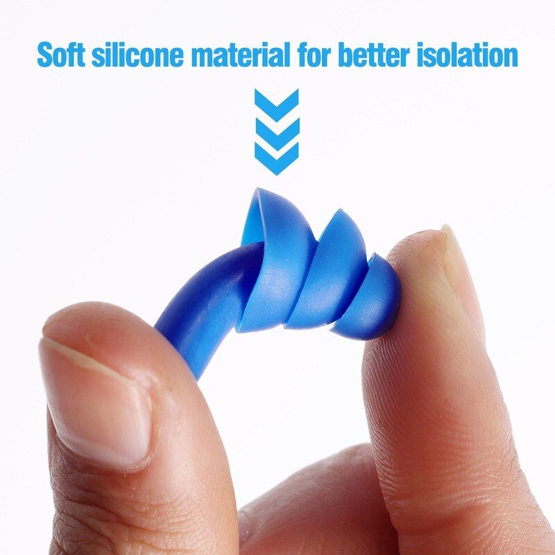 5 Pairs Soft Silicone Earplugs Waterproof Swimming Ear Plugs Reusable Noise Reduction Sleeping Ear Plugs Hearing Protection