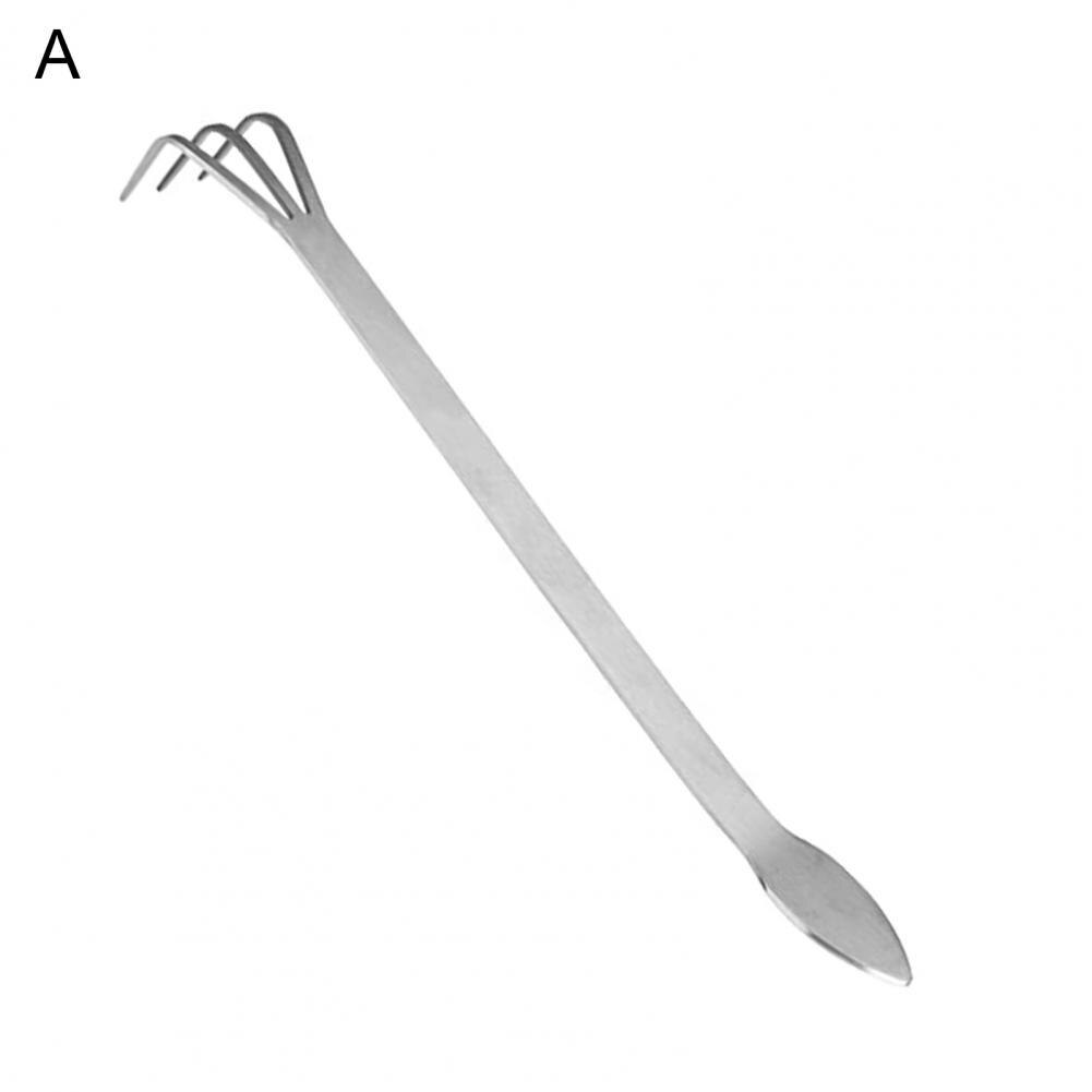 Gardening Soil Rake Great 3-Prong Loosen Soil Rake Bonsai Tree Tweezers Stainless Steel Soil Loosen Rake:  A