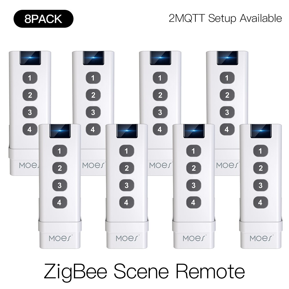 Moes ZigBee smart house Wireless Scene Switch 4 Gang Remote Portable Tuya Zigbee Hub Required No limit to Control Devices