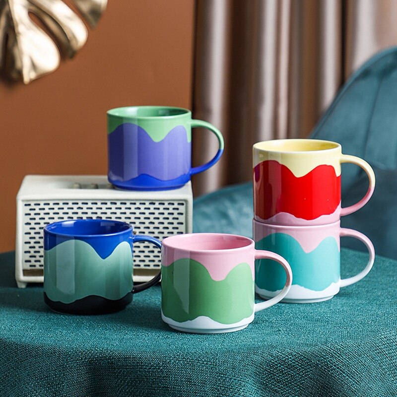 Smilatte 20oz grote koffiemok, M016 Plain Keramische Boss Big Tea Cup met handvat voor vader mannen, geel