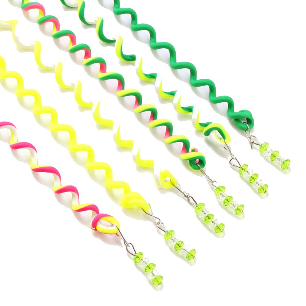 6/set Rainbow Color Headband Cute Girls Hair band Crystal Long Elastic Hair Bands Hairwear Hair Accessories hair ornament: green