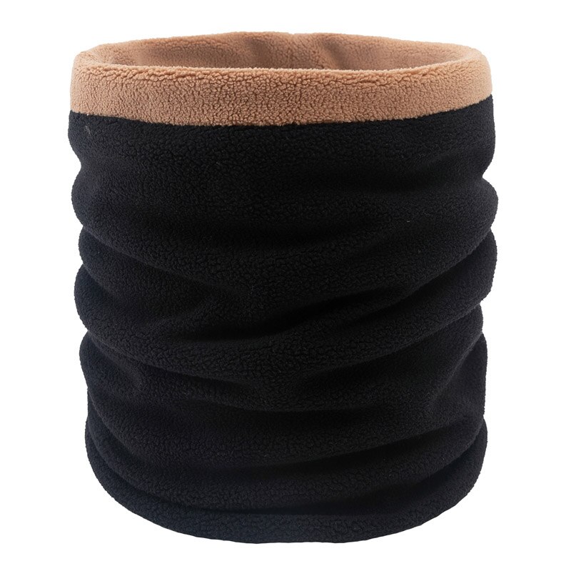 Unisex vinterhalsduk dam varma tjocka halsdukar för dam stickad halsduk ring män och kvinnor utomhus solid kashmirsjalar: Svart khaki