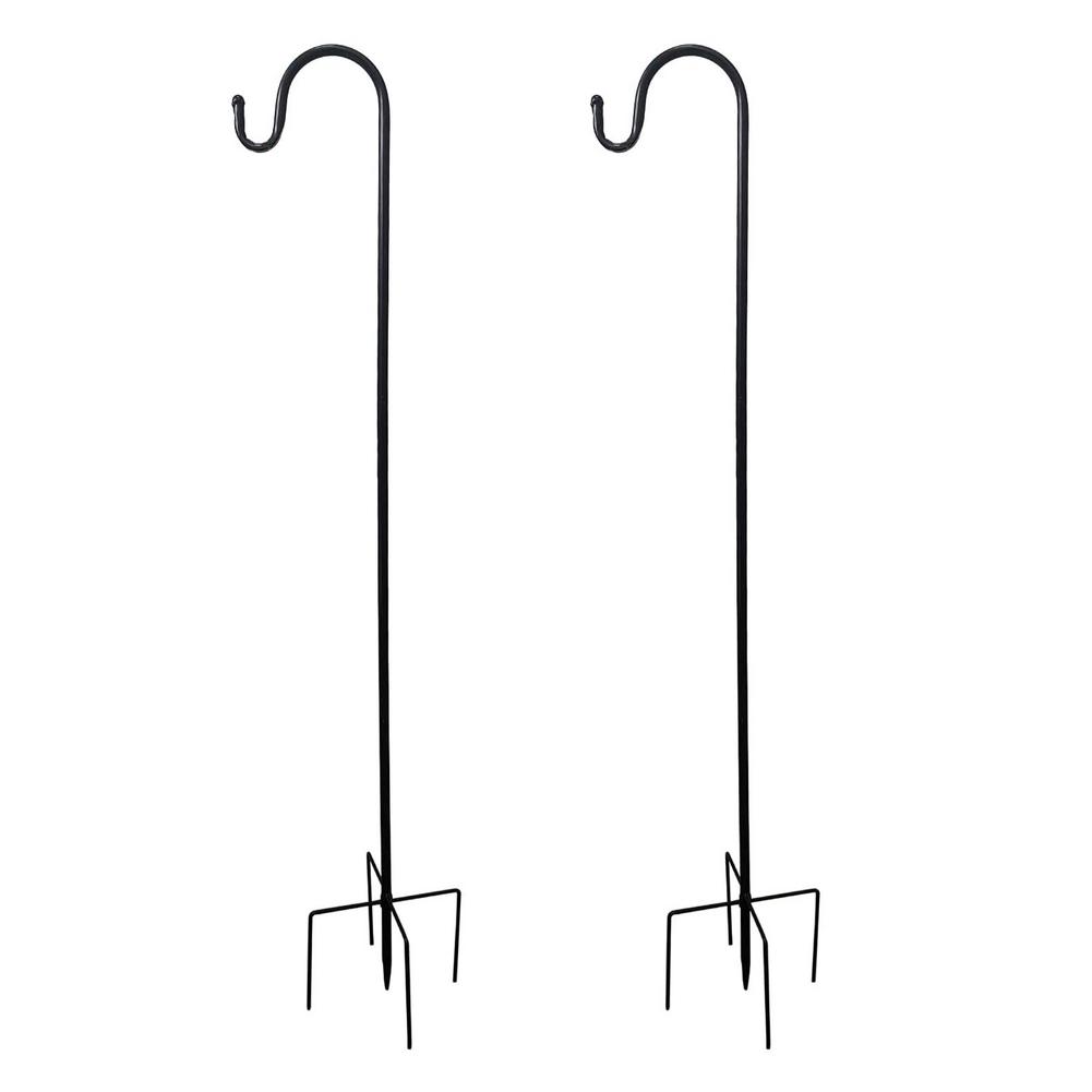 Shepherd Hooks Garden Ground Plant Stand Lantern Stake For Flower Basket Hanging Basket Wall Hanging Flower Pot Holder Reliable: 2pcs