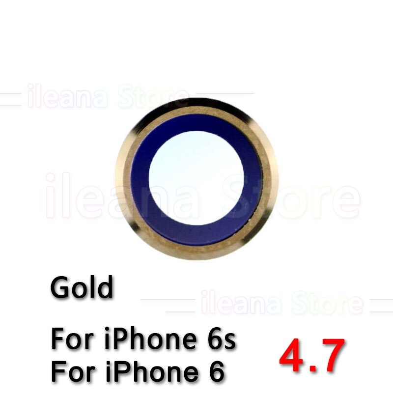 Originele Sapphire Crystal Back Achteruitrijcamera Glas Ring Voor Iphone 6 6S Plus Camera Lens Ring Cover Vervanging: 6s Gold