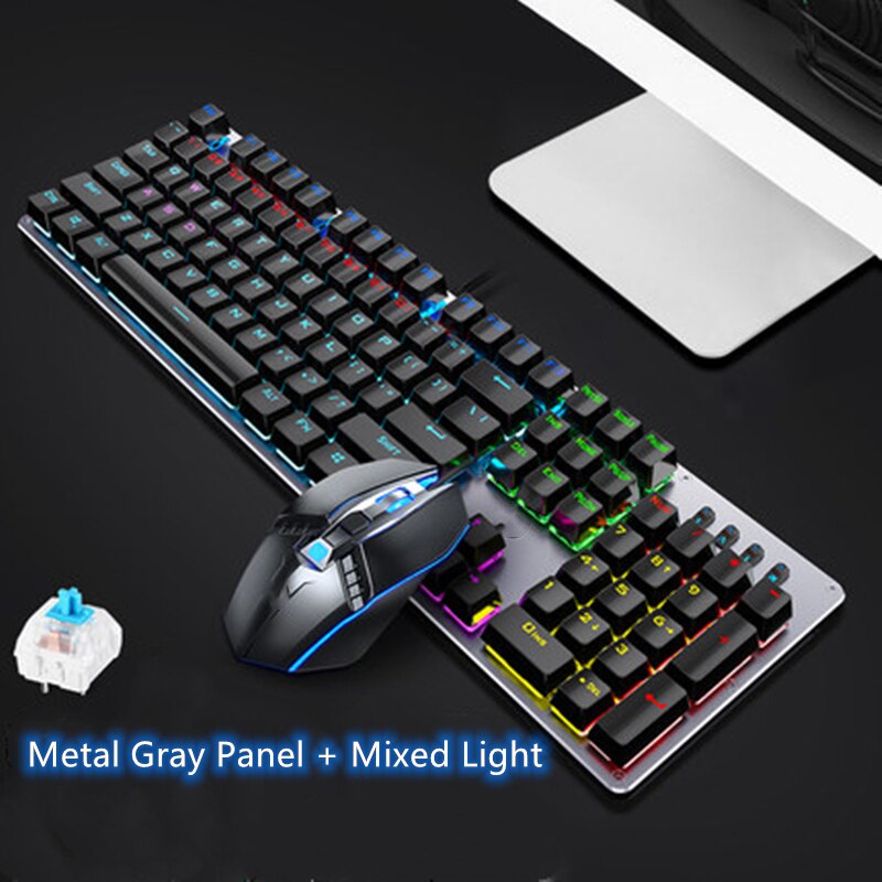 For Mechanical Keyboard and Mouse set for Games, Wired Game Keyboard Mouse, International Big Card