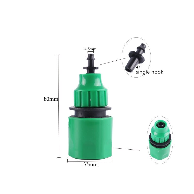 1PC Garden Water Quick Coupling 1/4 Inch Hose Quick Connectors Garden Pipe Connectors Homebrew PVC Watering Tubing Fitting
