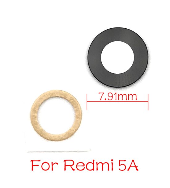 2Pcs/Lot, Rear Back Camera Glass Lens Cover with Ahesive Sticker For Xiaomi Redmi Note 7 6 5 5A 6A 7A Pro Plus S2 9 10: Redmi 5A