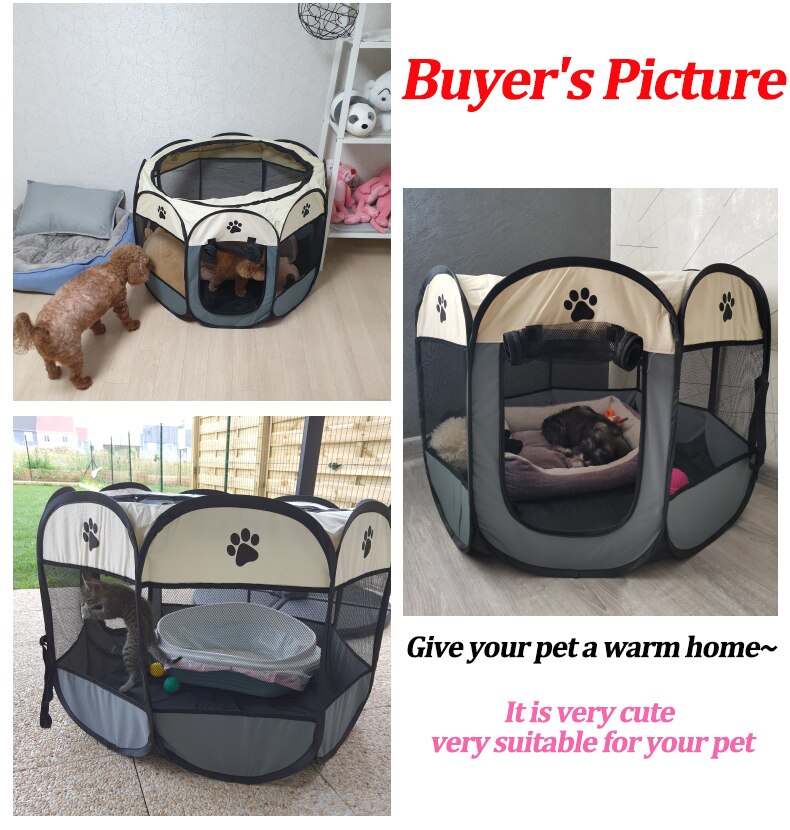 Portable Outdoor Kennels Fences Foldable Dog Tent House Breathable Pet Playpen Cat Large Dog Cage Room Big Dogs House