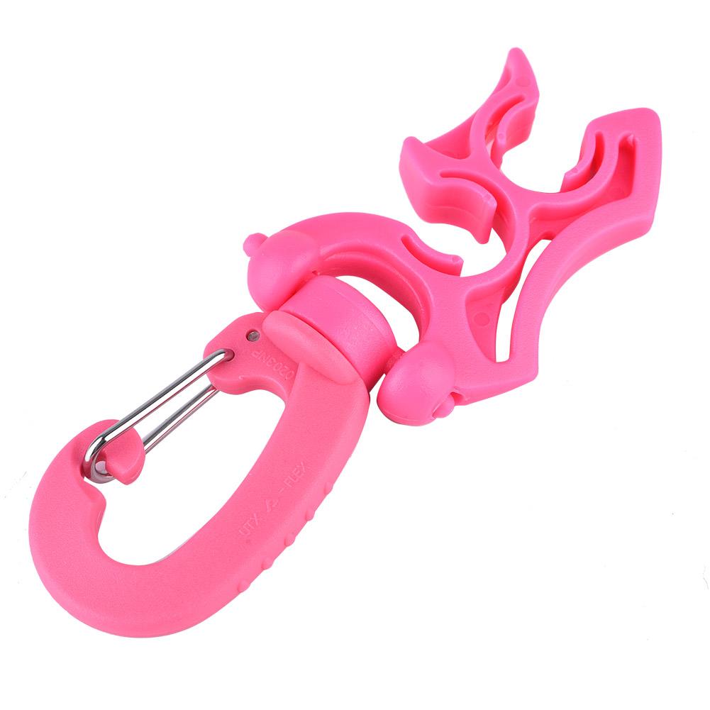 Scuba Diving Dubbel BCD Slanghållare Rostfritt Stål Dykning Snorkling Clip