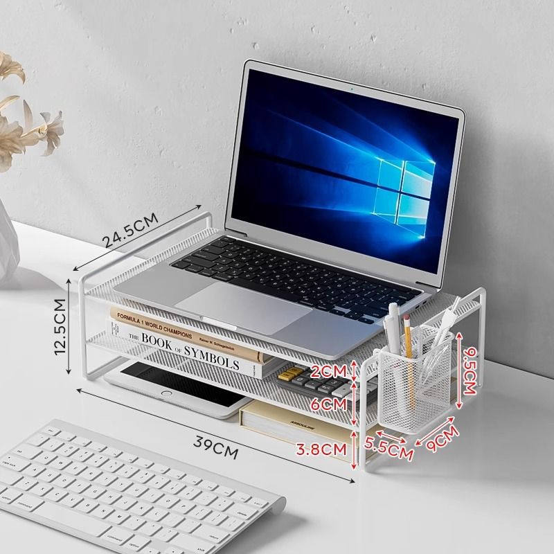 Computer Monitor Riser Halter Laptop Kühlung PC Bildschirm Stehen Halterung Desktop Lagerung Organizer Für Drucker Tastatur Maus: Brown