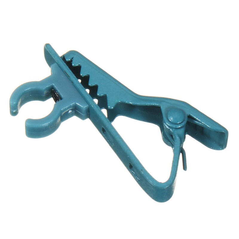 LEORY Microphone Lapel Tie Clip Universal Mini Lapel Lavalier Microphone Mic Clip For Clip Mic Replacement Cable Clip: Blue Small Mouth